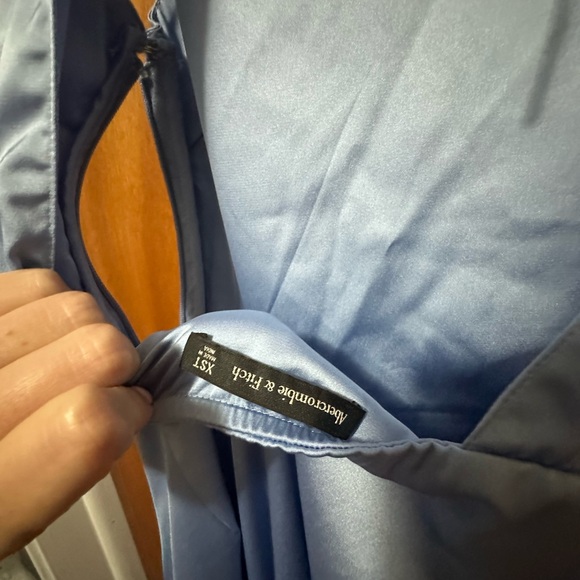 Abercrombie Draped Skirt Maxi Dress Blue - Picture 4 of 5